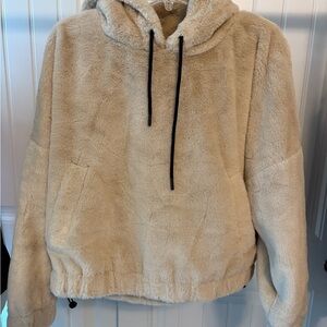 Zara Faux Fur Teddy Bear Hoodie NWT size Small